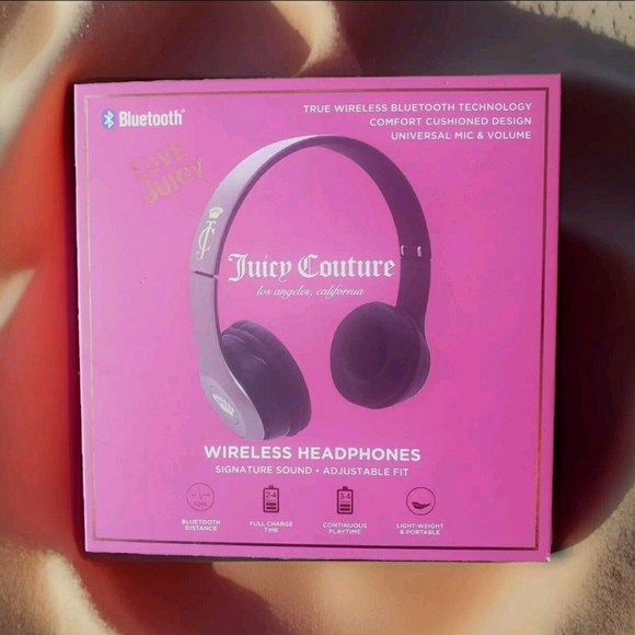 Juicy Couture Wireless Bluetooth Headphones - Pink Rose Gold Rare Find - Picture 1 of 7